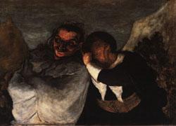 Honore  Daumier Crispin and Scapin Sweden oil painting art